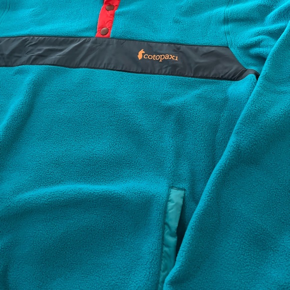 Turquoise and Orange Cotopaxi Fleece sweater size - L - Picture 2 of 4